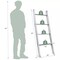 Costway 4-Tier Wall Leaning Ladder Shelf Stand Wooden Blanket Ladder Grey